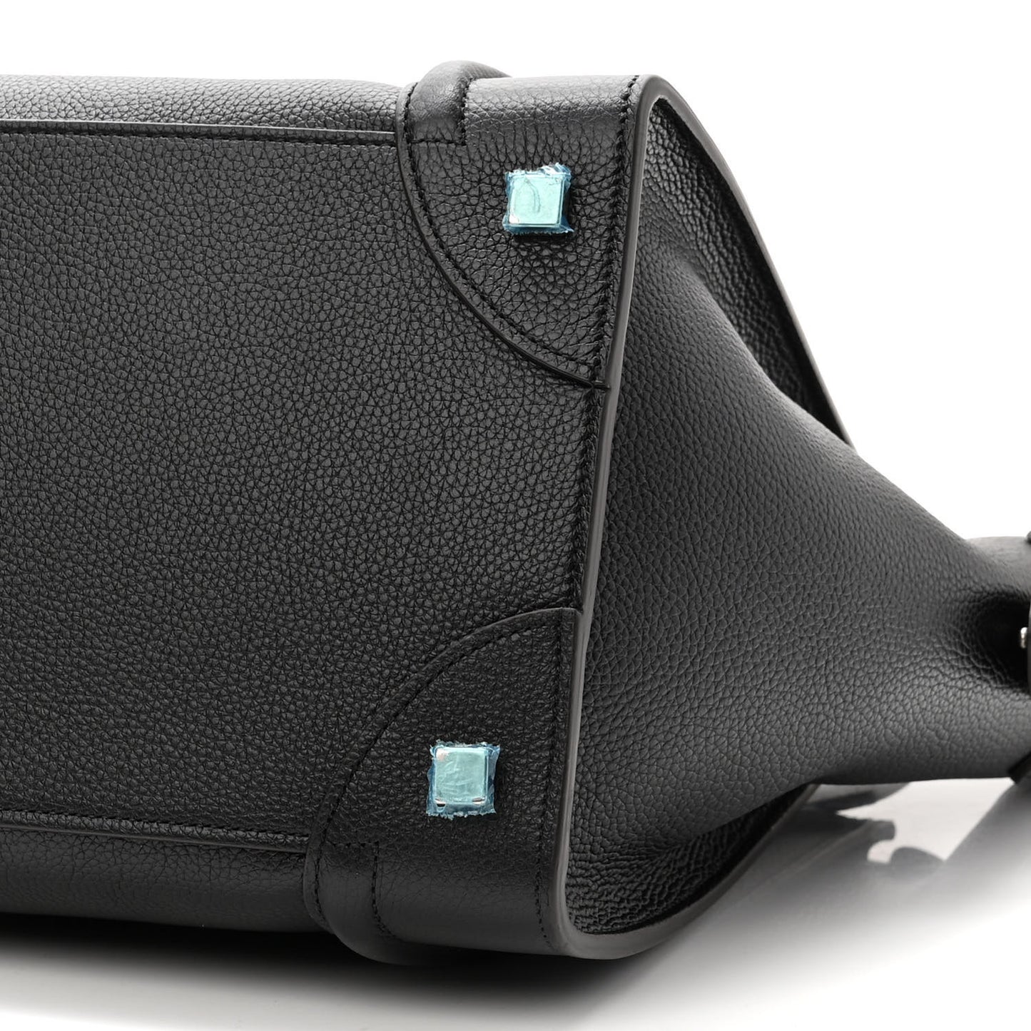 Drummed Calfskin Mini Luggage Black