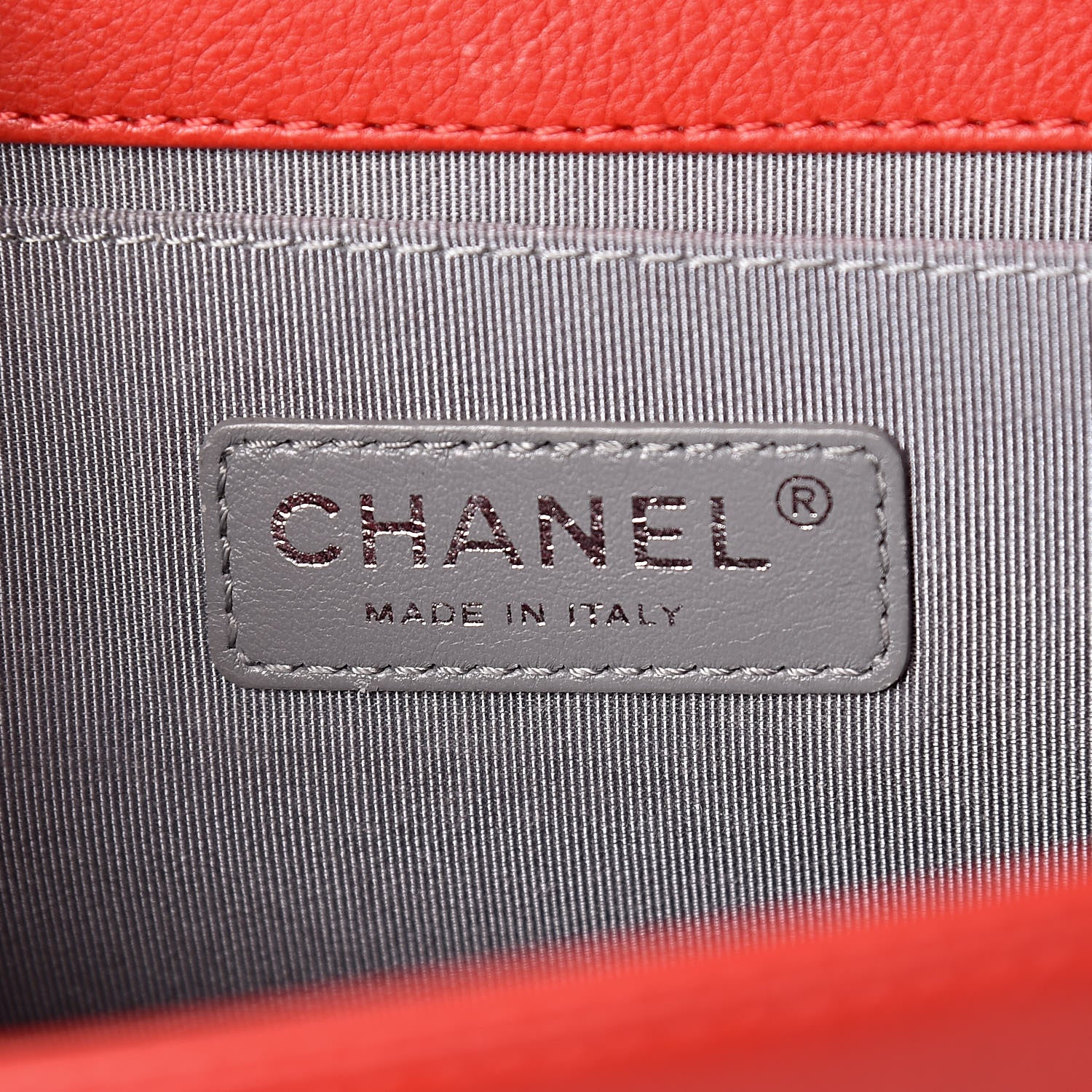 Chanel Calfskin Double Stitch Medium Boy Flap Red 6 of 14