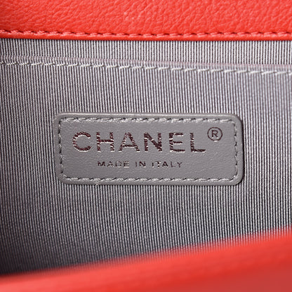 Chanel Calfskin Double Stitch Medium Boy Flap Red 6 of 14