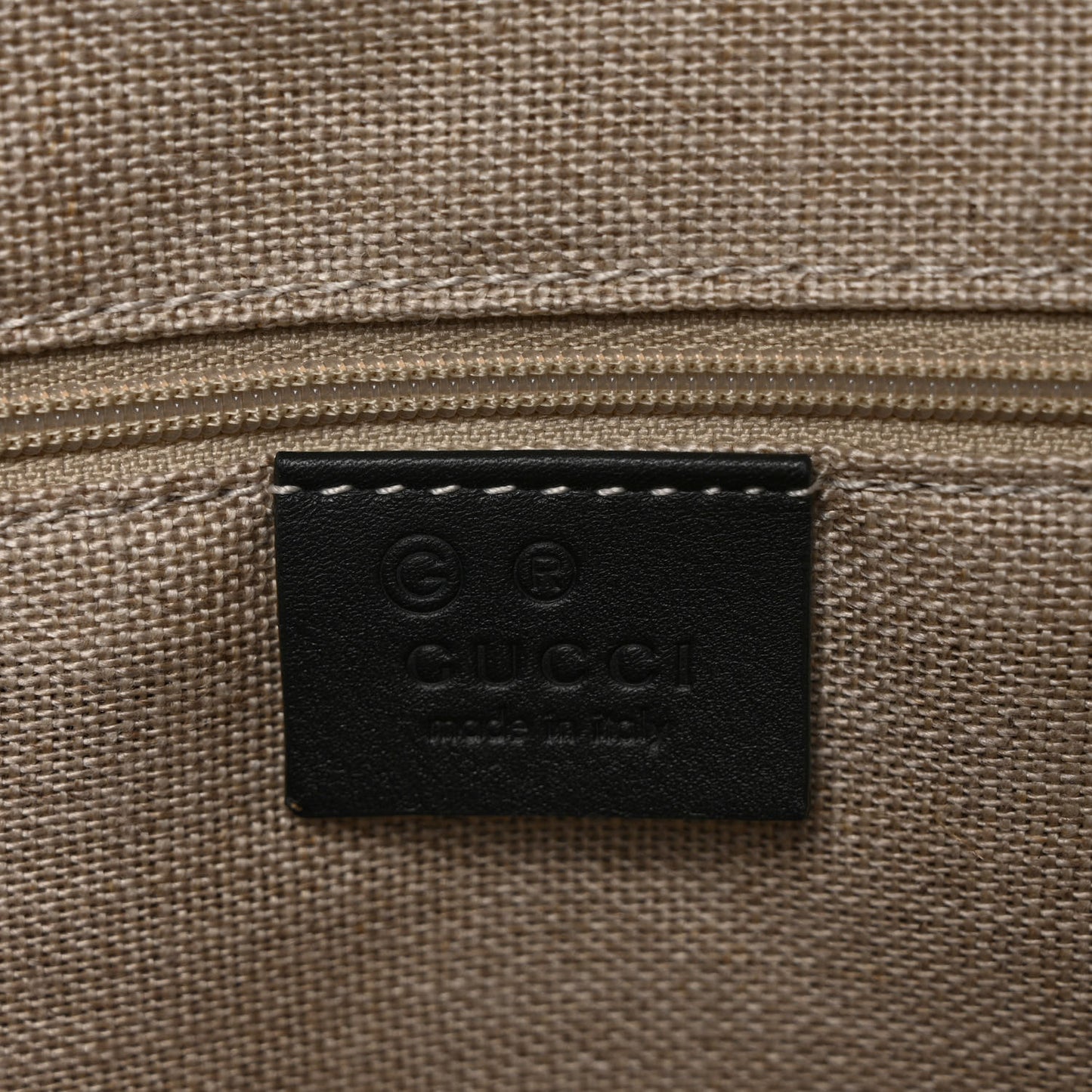 Soft Microguccissima Small Zippered Satchel Black