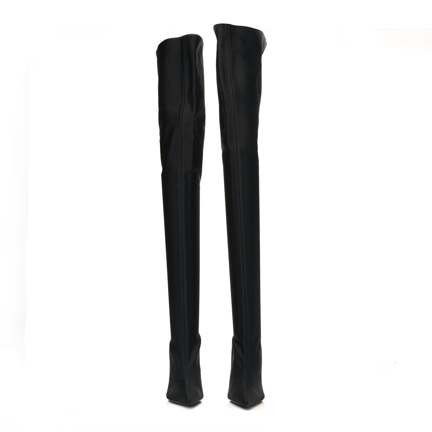 Balenciaga Spandex Pointed Toe Knife Thigh High Boots 38 Black 2 of 7