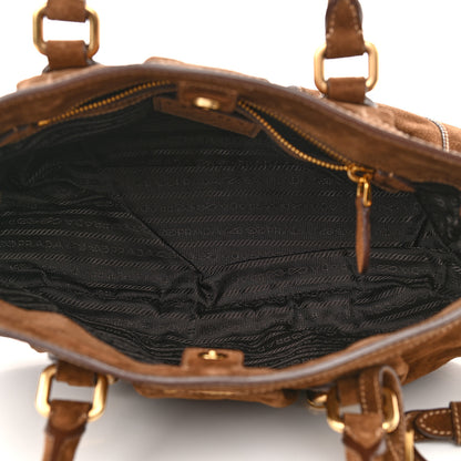 Prada Scamosciato Suede Shoulder Bag Brown 5 of 9