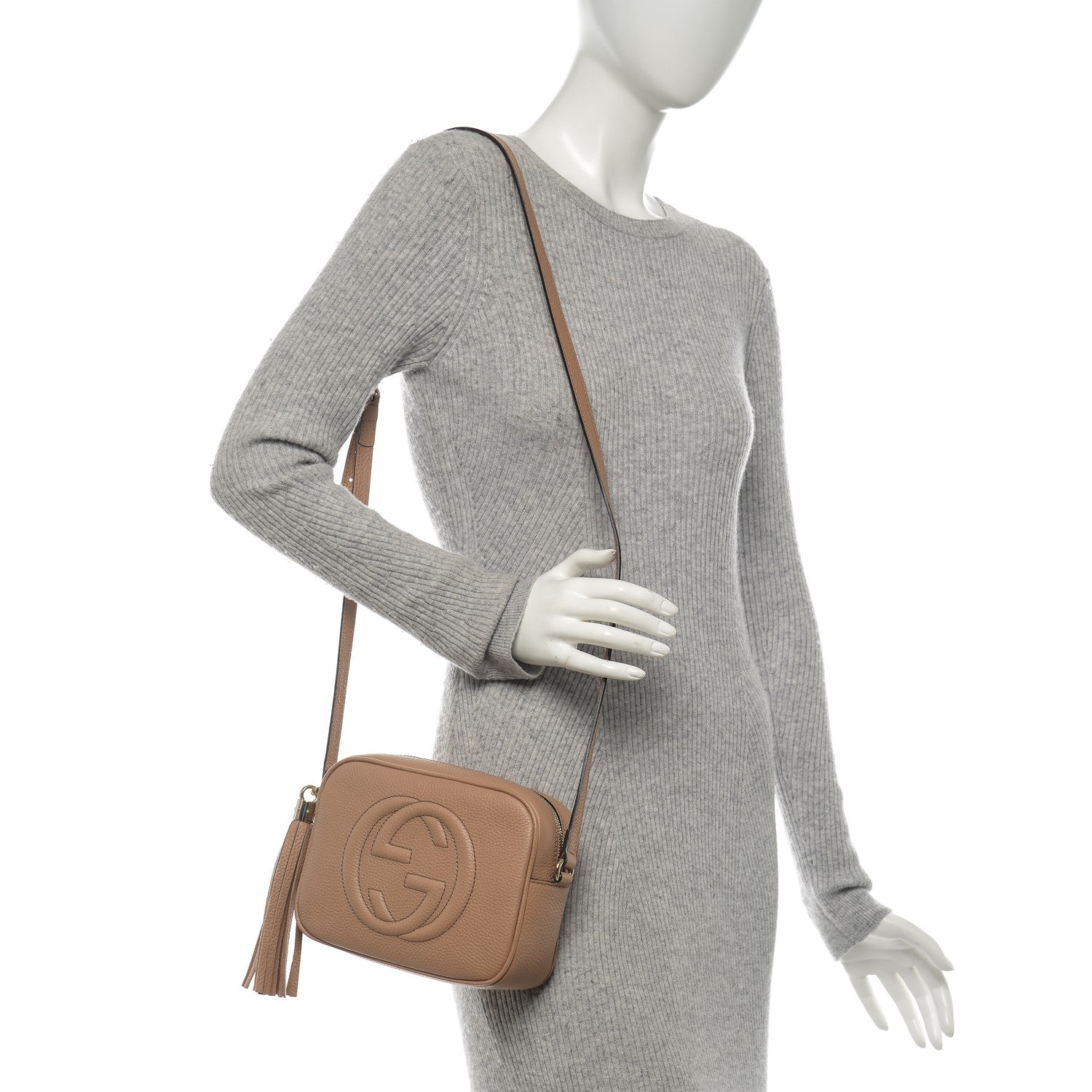 Gucci Pebbled Calfskin Small Soho Disco Bag Rose Beige 2 of 6