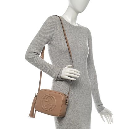 Gucci Pebbled Calfskin Small Soho Disco Bag Rose Beige 2 of 6
