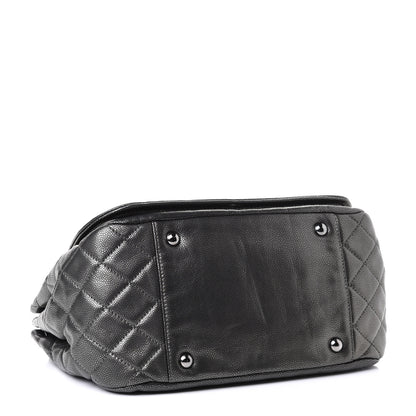 Chanel Metallic Caviar Timeless CC Accordion Flap Dark Silver 3 of 4