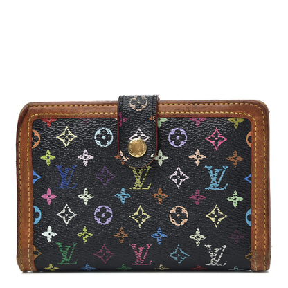 Louis Vuitton Monogram Multicolor French Purse Wallet Black 1 of 15