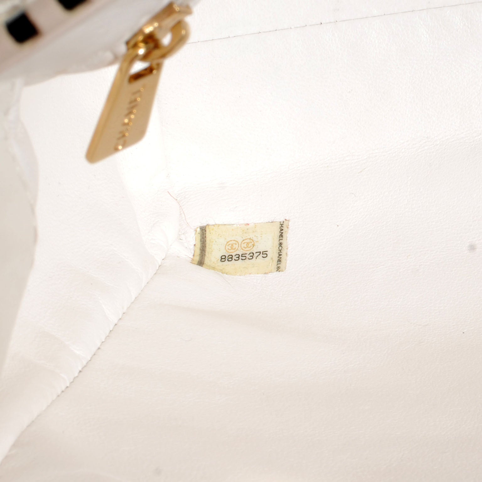 Chanel Leather CC Top Handle Bag White 7 of 11