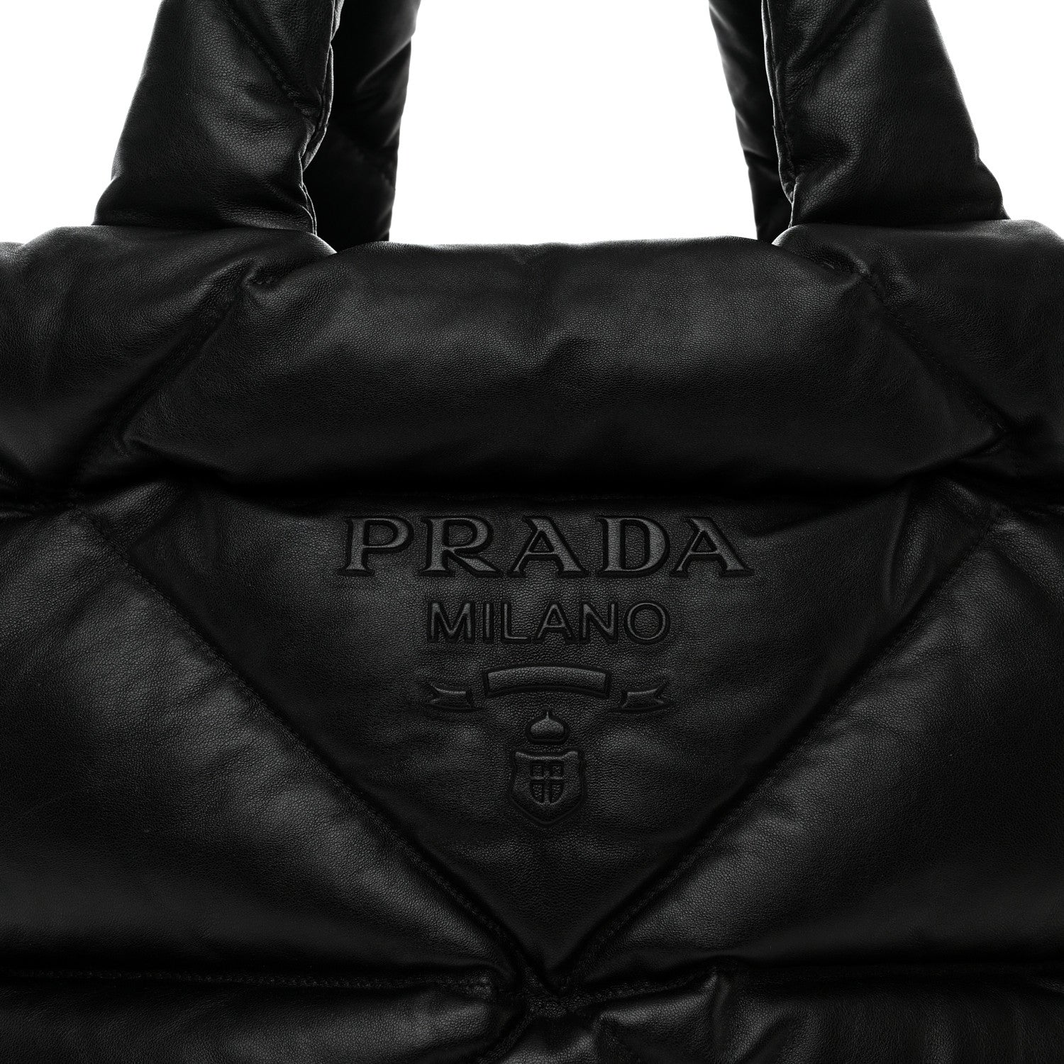Prada Nappa Padded System Tote Bag Black 7 of 9