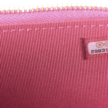Chanel Caviar Quilted Mini Vanity Case With Chain Pink 7 of 9