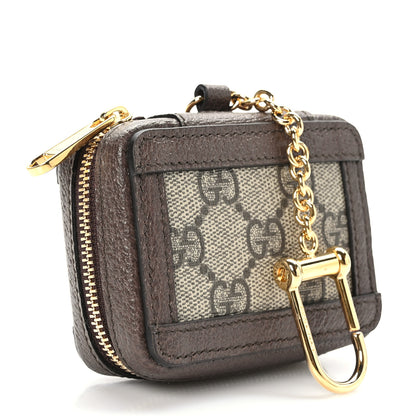 Gucci GG Supreme Monogram Textured Dollar Calfskin Web Ophidia AirPods Pro Case Beige Ebony New Acero 3 of 7