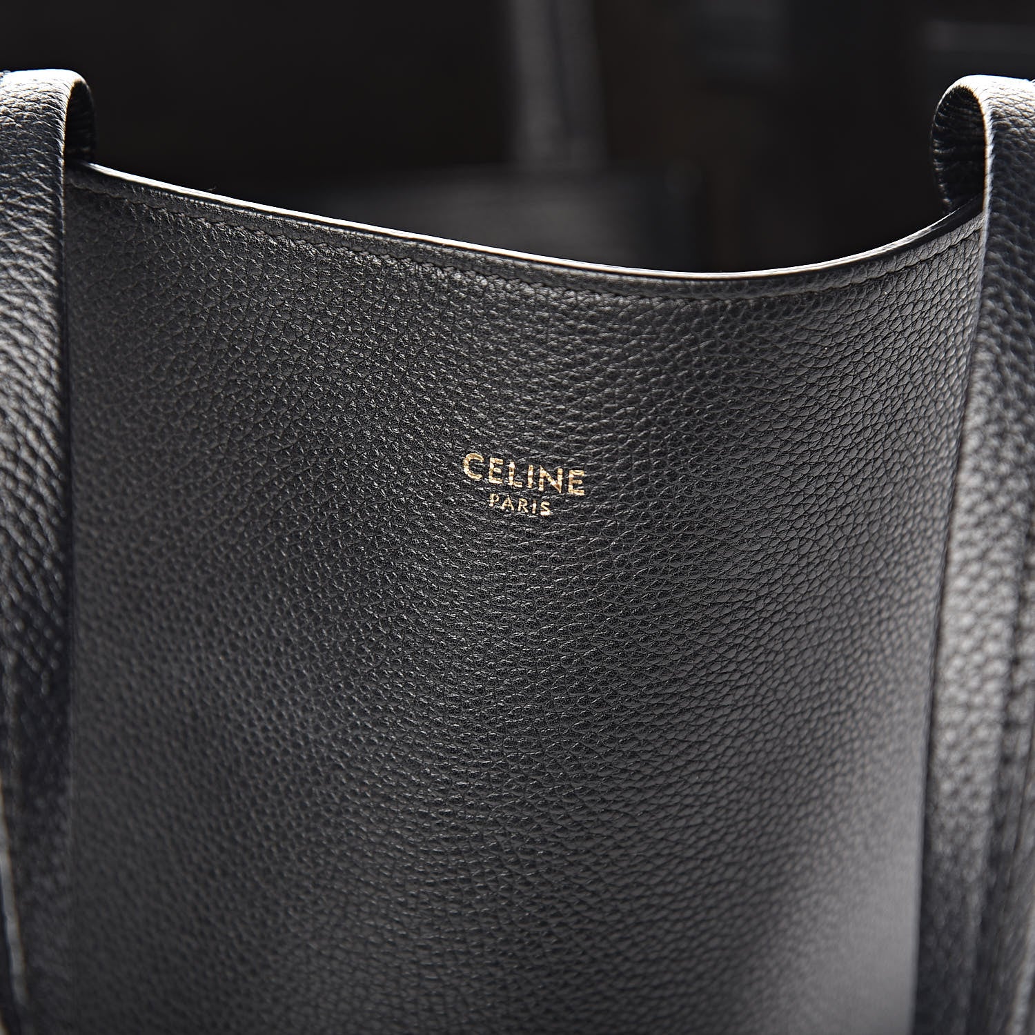Celine Soft Grained Calfskin Small Belt Cabas Phantom Black 6 of 10