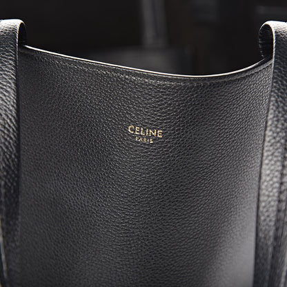 Celine Soft Grained Calfskin Small Belt Cabas Phantom Black 6 of 10