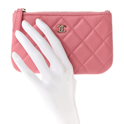 Chanel Caviar Quilted Small Cosmetic Case Dark Pink 2 of 7