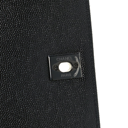 Chanel Caviar Chevron Quilted Small Coco Handle Flap So Black 8 of 11