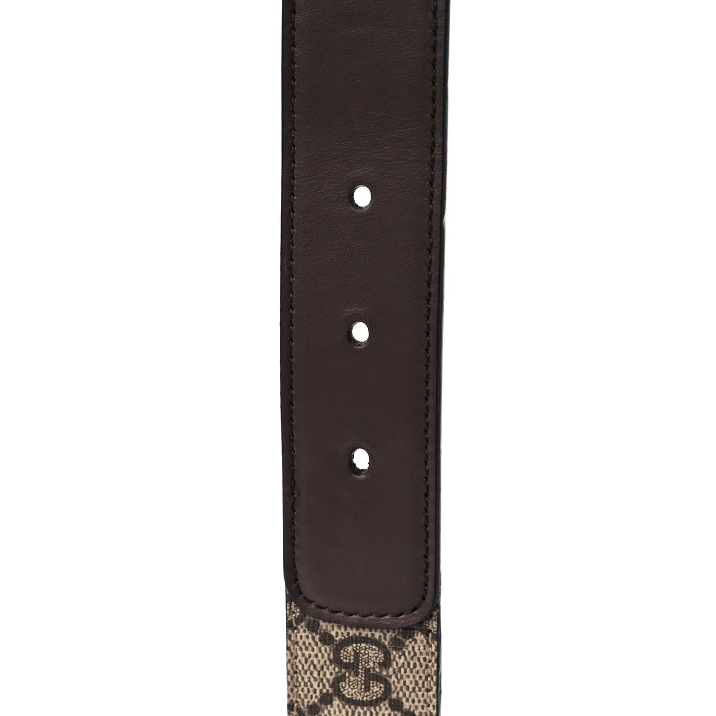 GG Supreme Monogram Matte Plutone Calfskin Double G 30mm Belt 85 34 Beige Ebony New Acero