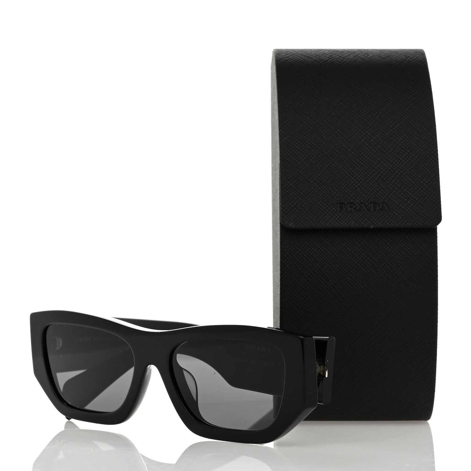 Prada Acetate Pillow Sunglasses SPR A01 Black 8 of 8