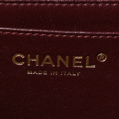 Chanel Lambskin Quilted Medium Two Tone Day Flap Grey Burgundy 6 of 7