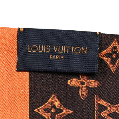 Louis Vuitton Silk Catogram Classic Bandeau Marron 3 of 3