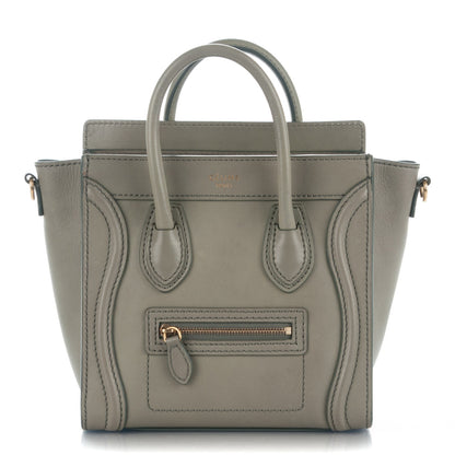 Celine Smooth Calfskin Nano Luggage Taupe 1 of 6