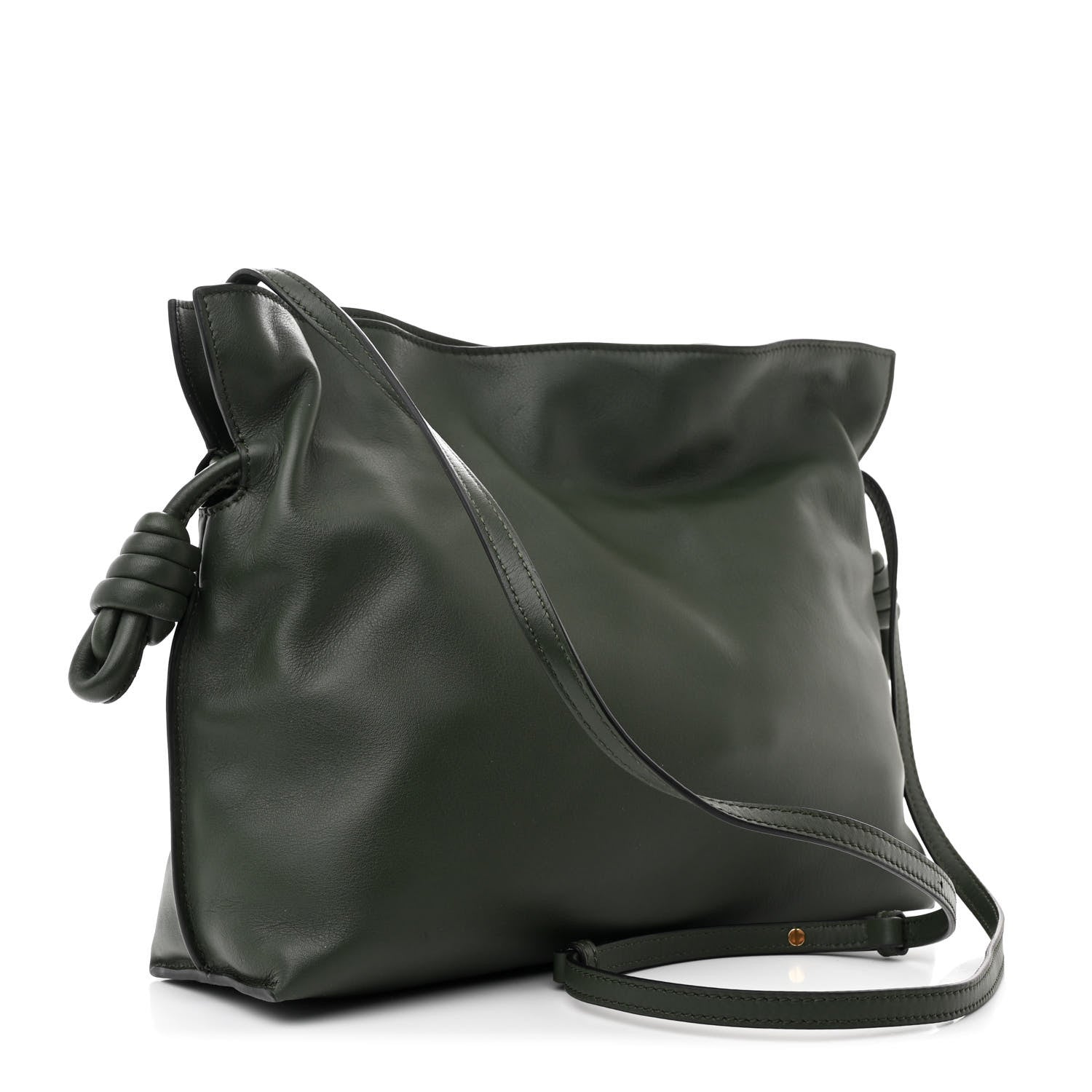 Loewe Calfskin Flamenco Knot Clutch Vintage Khaki 3 of 10