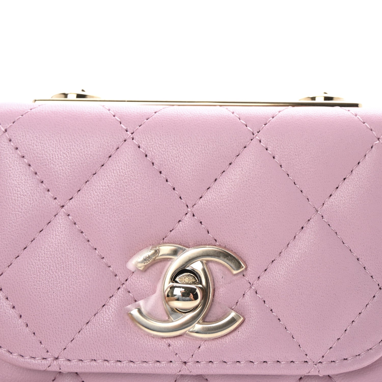 Chanel Lambskin Quilted Mini Trendy CC Clutch With Chain Pink 8 of 10