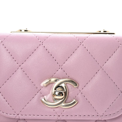 Chanel Lambskin Quilted Mini Trendy CC Clutch With Chain Pink 8 of 10