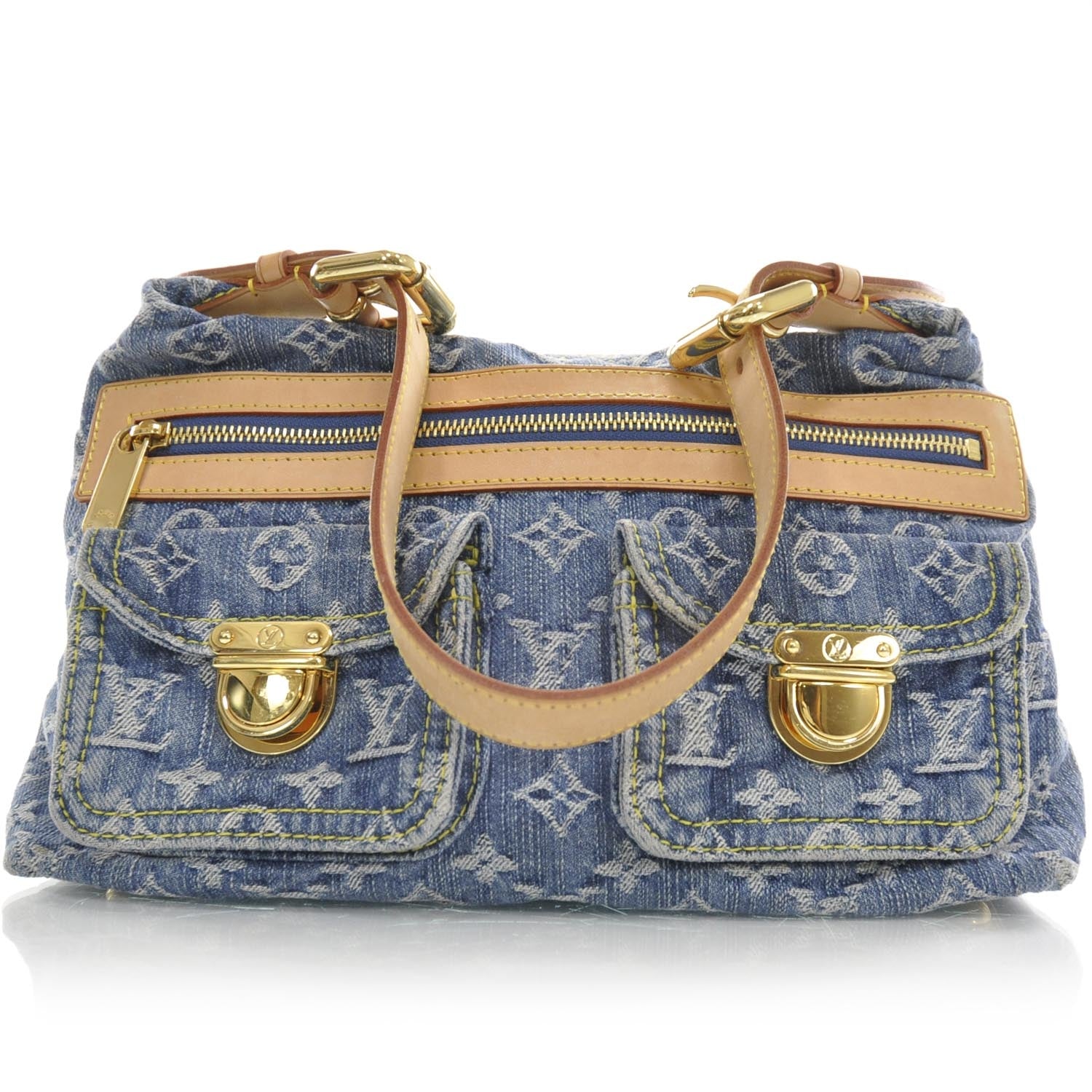 Louis Vuitton Monogram Denim Baggy PM Blue 1 of 9