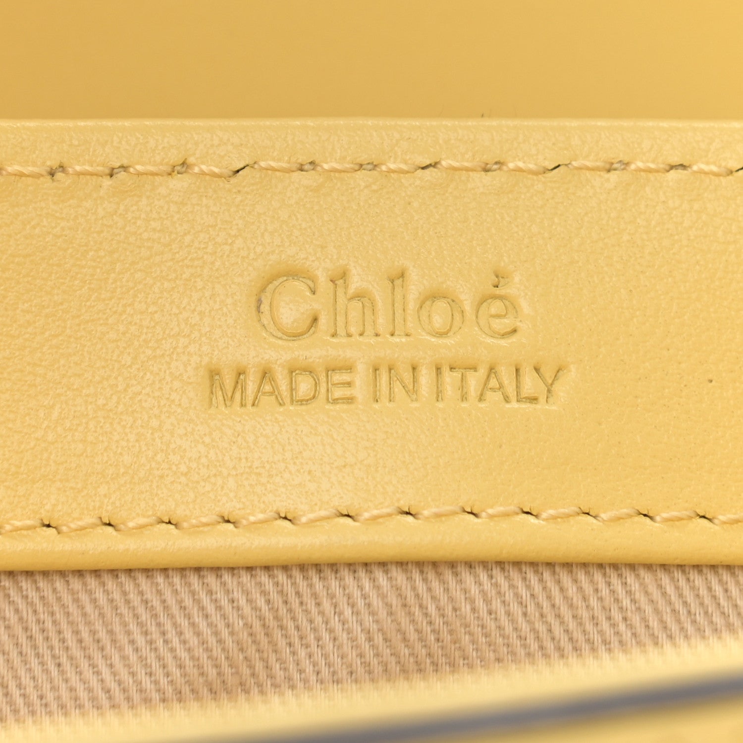 Chloe Calfskin Mini C Double Carry Yellow White Beige 6 of 11