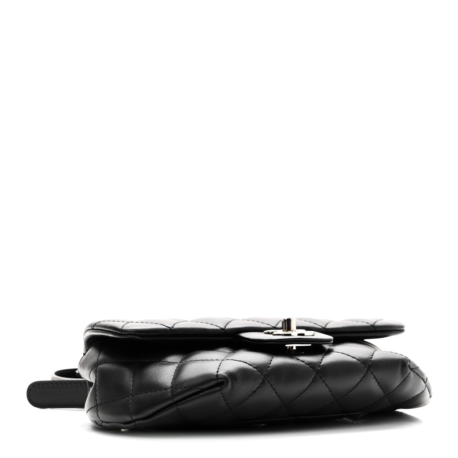 Chanel Calfskin Quilted CC Uniform Flap Belt Bag Black 4 of 10