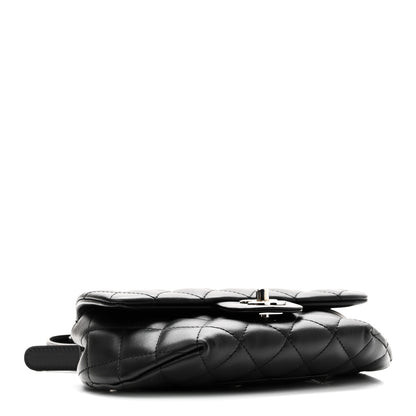 Chanel Calfskin Quilted CC Uniform Flap Belt Bag Black 4 of 10