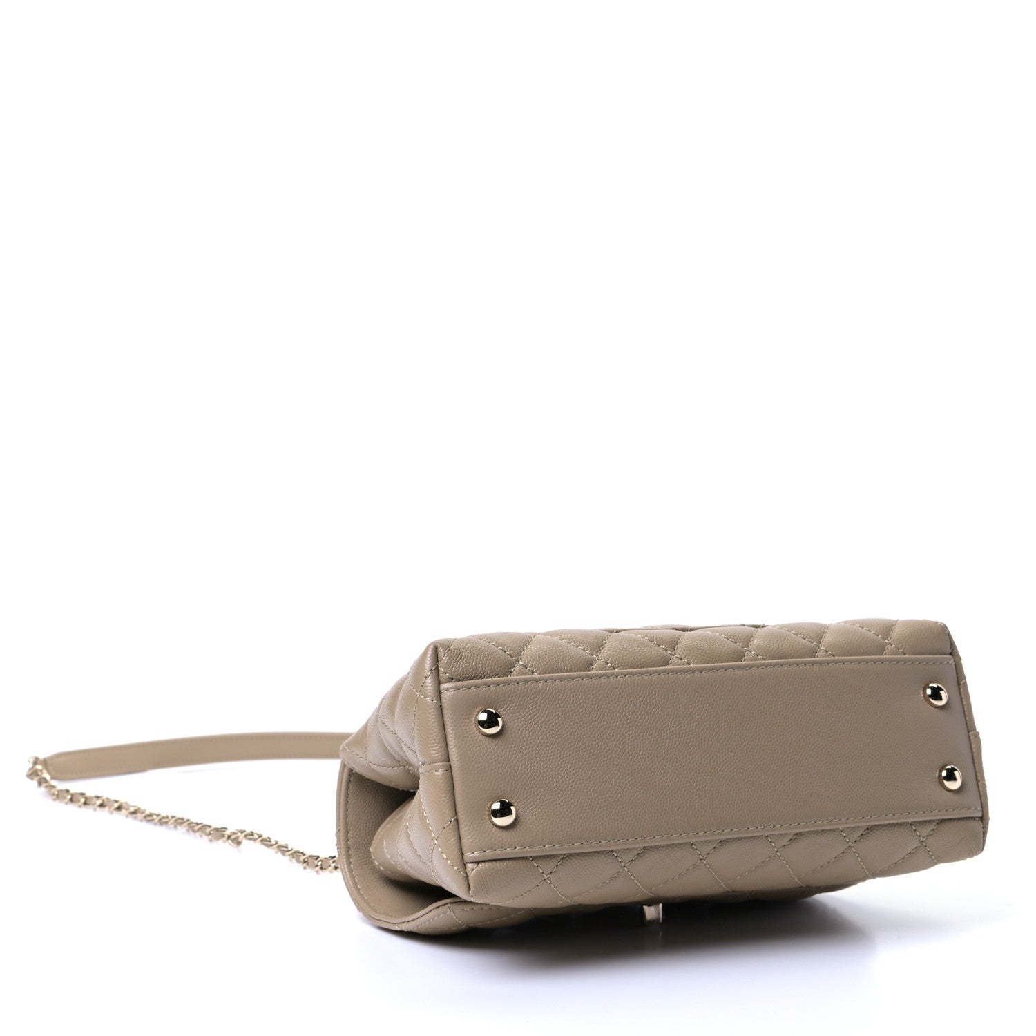 Chanel Caviar Quilted Mini Coco Handle Flap Dark Beige 3 of 6