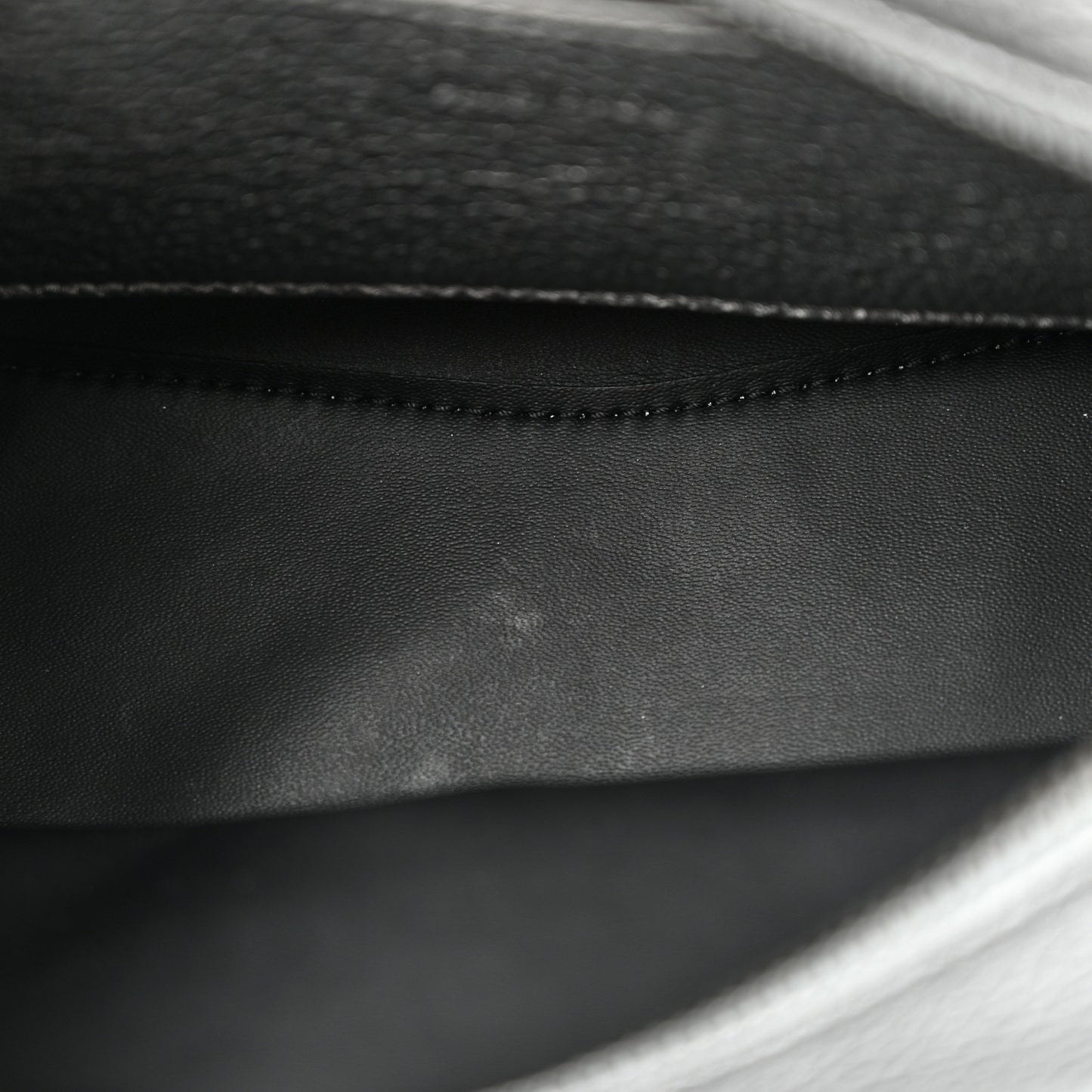 Metallic Grained Calfskin Neo Classic Silver Hardware Mini City Silver