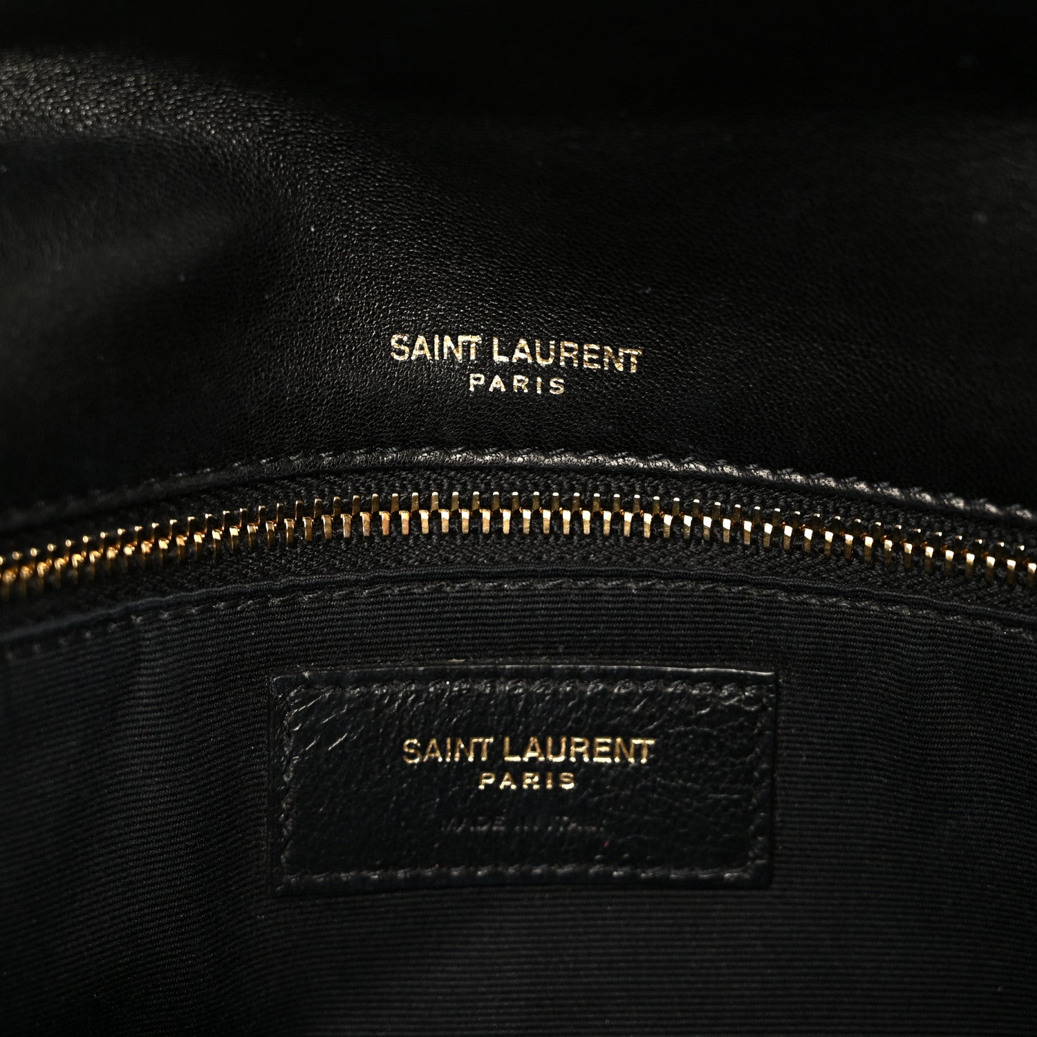 Saint Laurent Striped Fabric Monogram Tassel Kate 99 Baguette Bag Black Gold 7 of 11