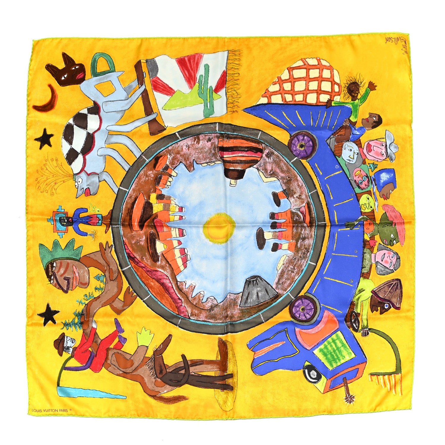 Louis Vuitton Silk William Wilson La Ronde Des Signes Scarf 1 of 4