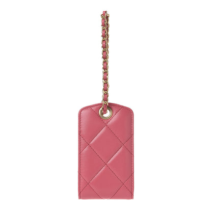 Chanel Lambskin Quilted 19 Luggage Tag Dark Pink 3 of 6