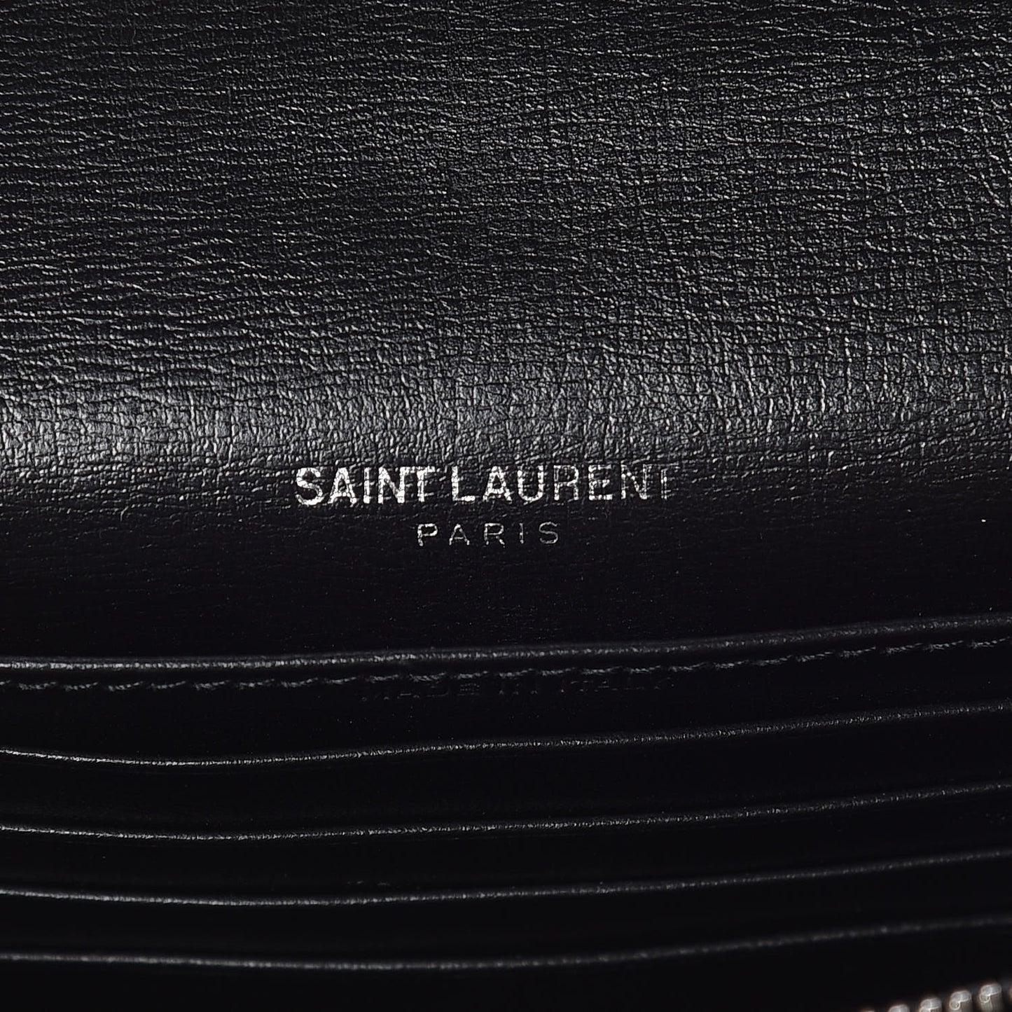 Calfskin Monogram Sunset Chain Wallet Black