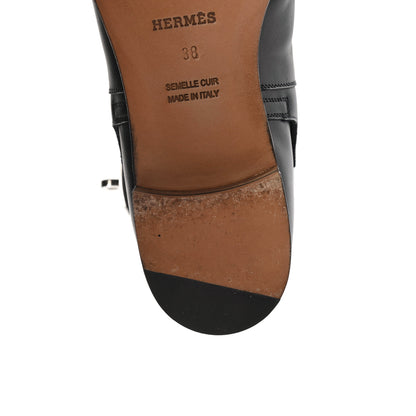 Hermes Calfskin Neo Low Boots 38 Black 10 of 12