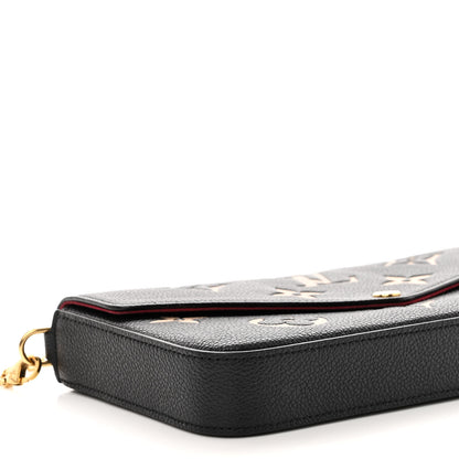 Louis Vuitton Empreinte Monogram Giant Felicie Pochette Black Beige 9 of 10