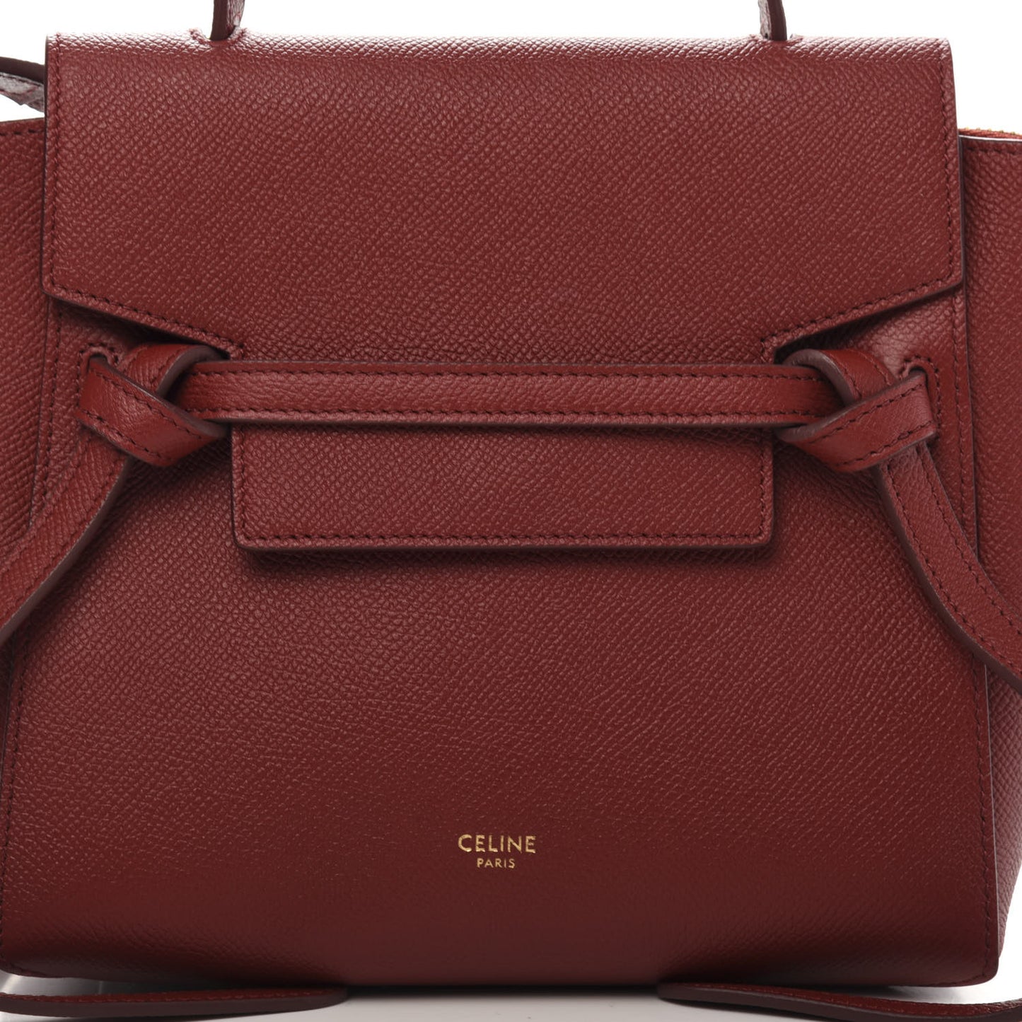 Grained Calfskin Nano Belt Bag Ruby