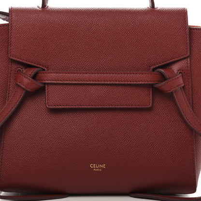 Celine Grained Calfskin Nano Belt Bag Ruby 9 of 9