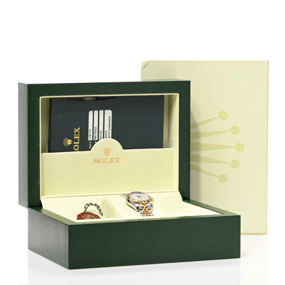 Rolex Stainless Steel 18K Yellow Gold Diamond 26mm Oyster Perpetual Datejust Watch White 179173 5 of 5