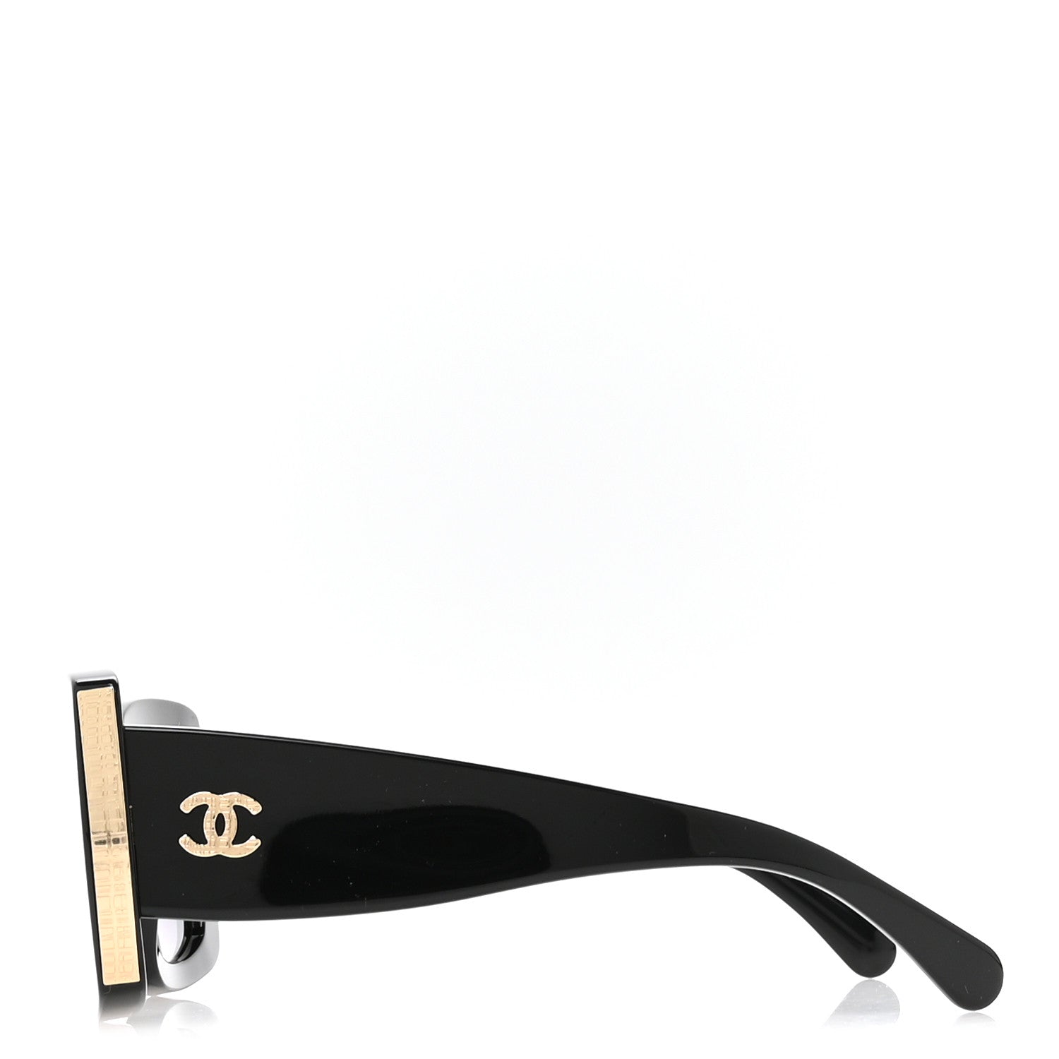 Chanel Acetate Rectangle Sunglasses 5435 Black 3 of 8
