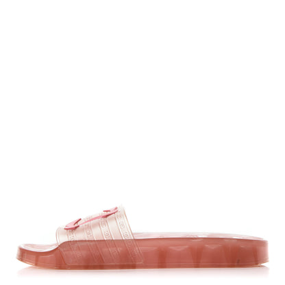 Chanel PVC Transparent CC Flat Slide Sandals 39 Pink 1 of 8