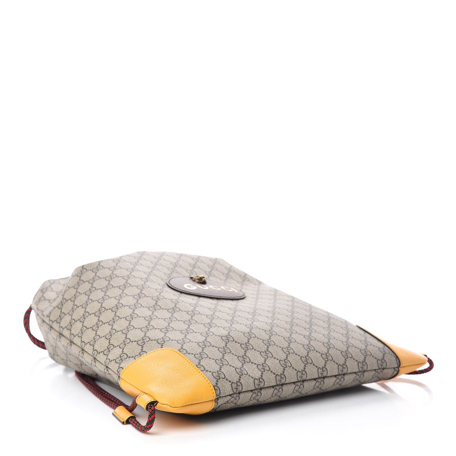 Gucci GG Supreme Monogram Neo Vintage Drawstring Backpack Beige New Acero Crop 4 of 10