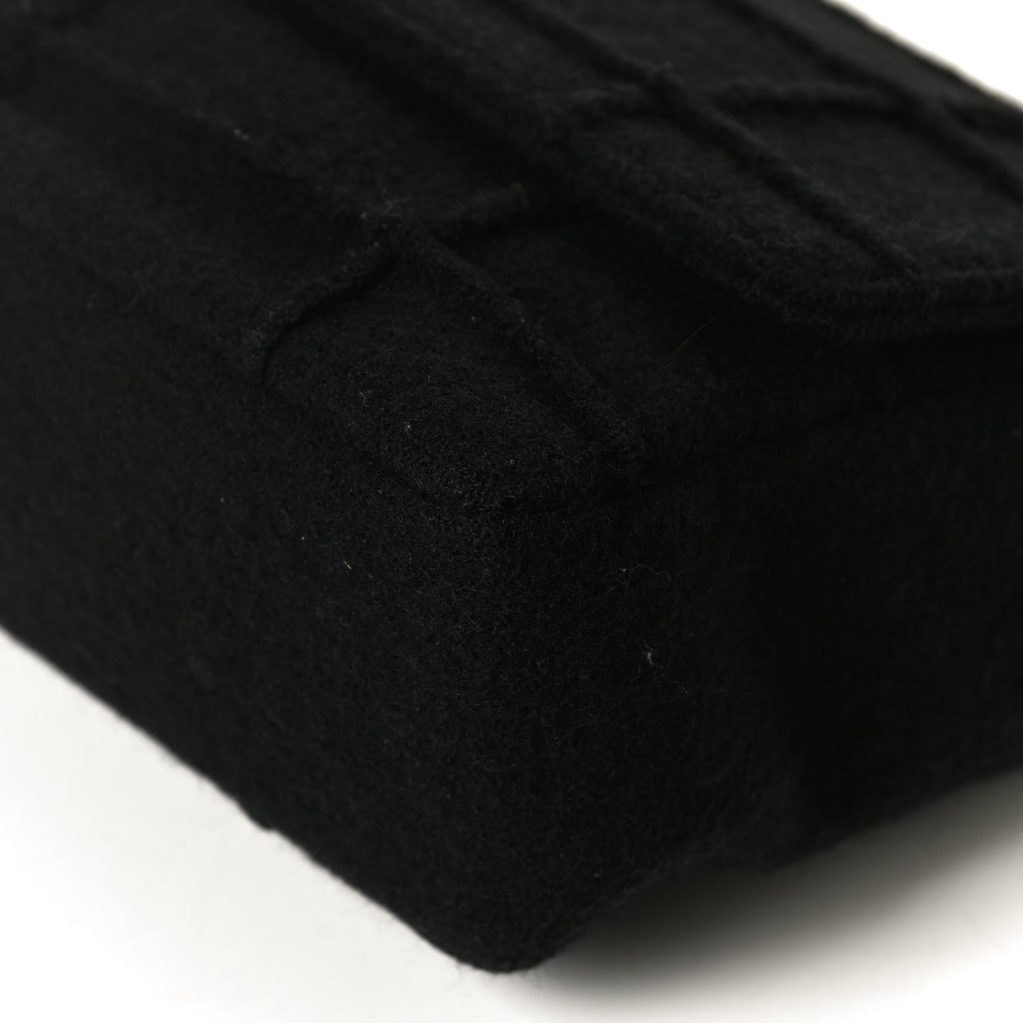 Wool Jumbo Chocolate Bar Mademoiselle Flap Black