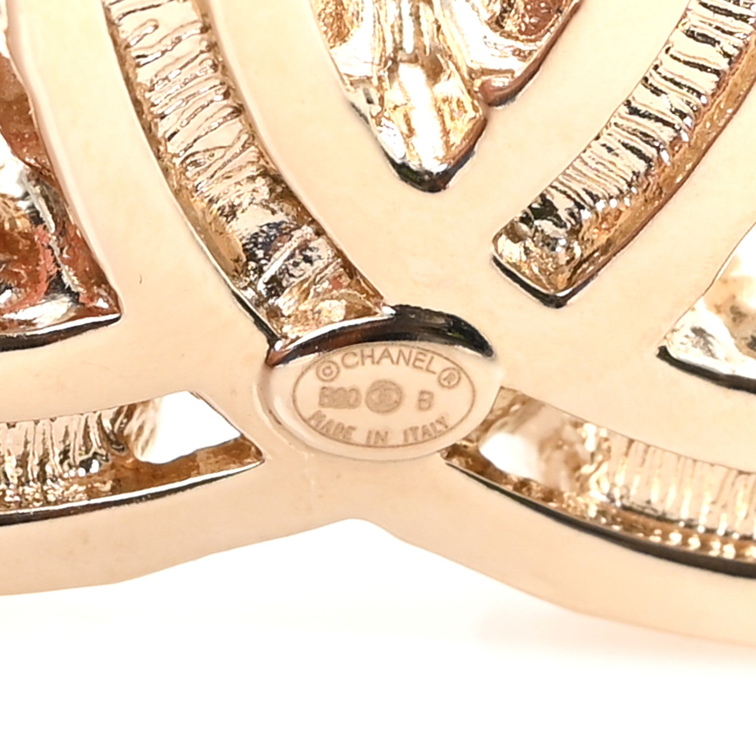 Chanel Crystal Pearl CC Dazzling Domino Brooch Gold Black Pearly White 3 of 3
