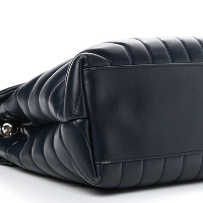 Saint Laurent Calfskin Y Quilted Monogram Medium Loulou Chain Satchel Medium Blue 6 of 9