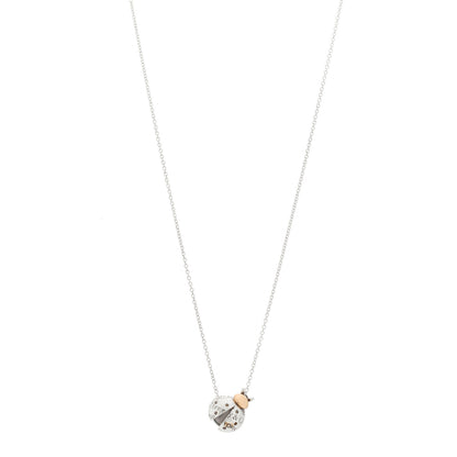 Tiffany Sterling Silver 18K Rose Gold Return to Tiffany Love Bugs Ladybug Pendant Necklace 1 of 5