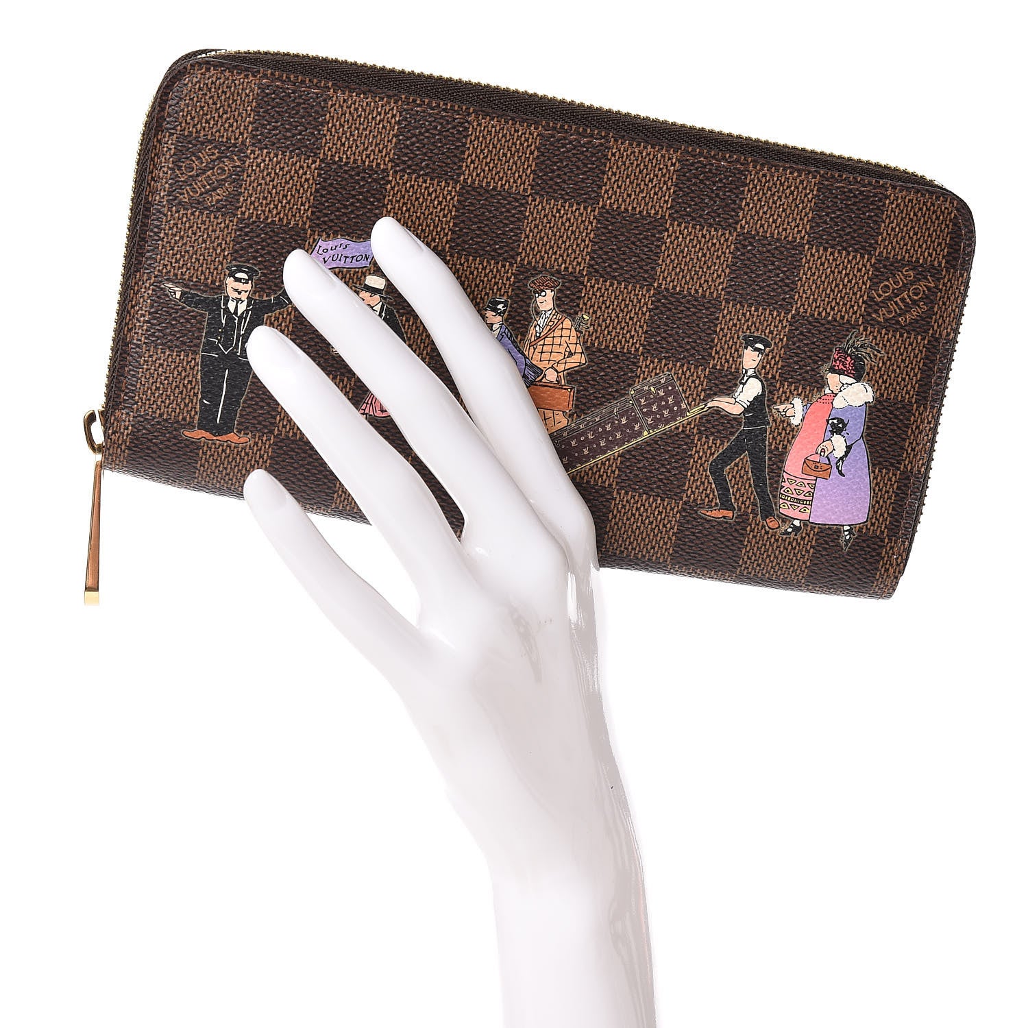 Louis Vuitton Damier Ebene Illustre Zippy Wallet Violet 2 of 7