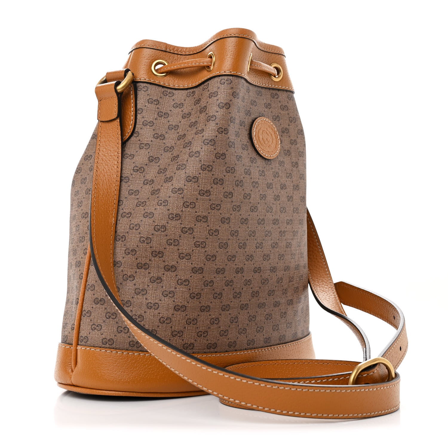 Gucci X DISNEY Mini Vintage GG Supreme Monogram Bucket Bag Beige Vintage Sun Oil 3 of 10